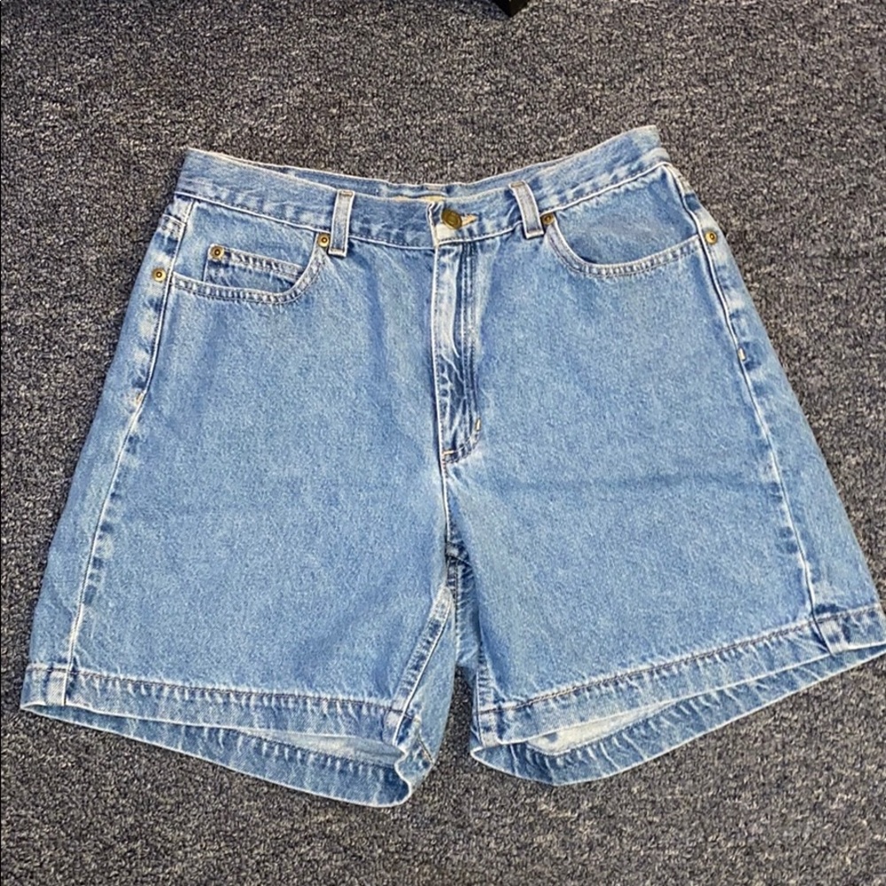 High waisted jean shorts